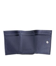 GIANNI CHIARINI WALLETS GRAIN Portafoglio piccolo in pelle martellata BLU NAVY - Portafogli Donna - 2