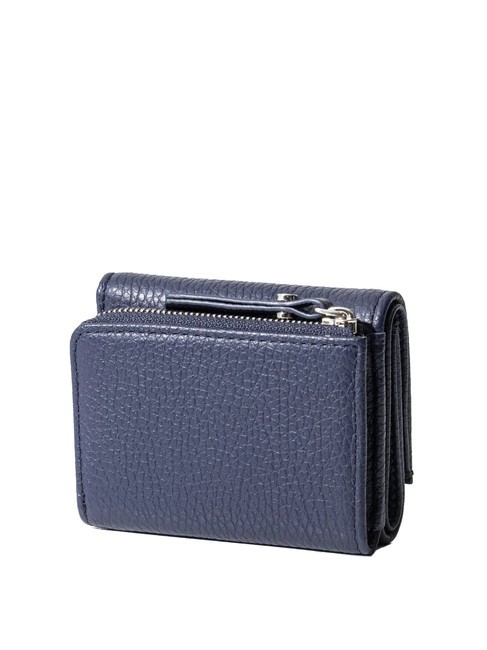WALLETS GRAIN Portafoglio piccolo in pelle martellata BLU NAVY - Portafogli Donna