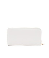 ROCCOBAROCCO LOGO METALLICO Portafoglio grande zip around off white - Portafogli Donna - 4