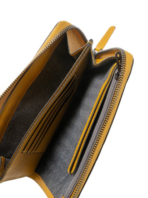 BLACK SQUARE  Astuccio portamonete in pelle Giallo - Portafogli Uomo