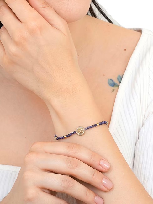 ARM PARTY Bracciale con perline yellow gold/amethyst - Bracciali Donna