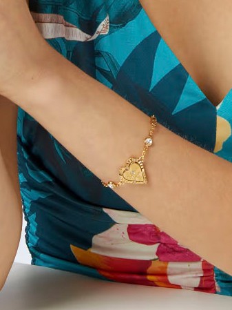 ALL OF US Bracciale con cuore yellow gold - Bracciali Donna