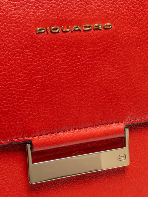 W99  Zaino in pelle ROSSO - Zaini da lavoro porta PC