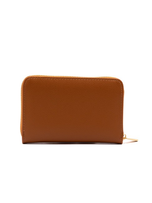 LOGO METALLICO Portafoglio medio zip around tan - Portafogli Donna