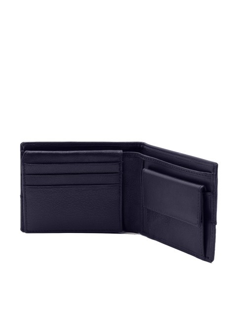 BRYAN Portafoglio in pelle con flap navy - Portafogli Uomo