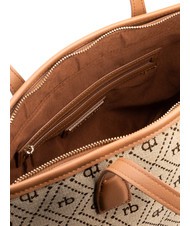 ROCCOBAROCCO FRIDA Borsa shopping in tessuto jacquard naturale - Borse Donna - 4