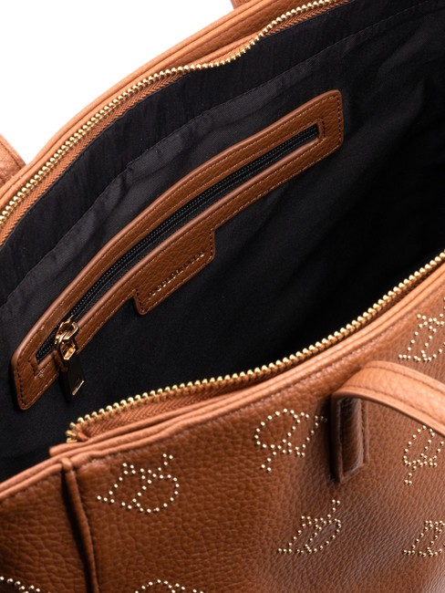 LOLA Borsa shopping con borchiette tan - Borse Donna
