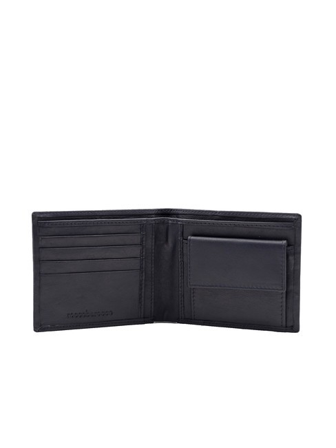 ROUND Portafoglio portamonete in pelle blu - Portafogli Uomo