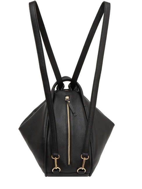 TRIO  Zaino sacca in pelle martellata nero25 - Borse Donna