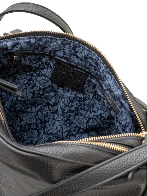 TRIO  Zaino sacca in pelle martellata nero25 - Borse Donna