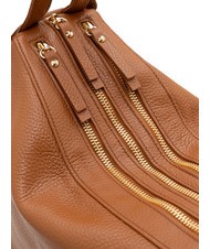 LESAC TRIO  Zaino sacca in pelle martellata cuoio25 - Borse Donna - 8