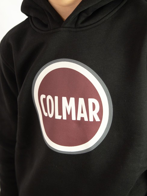 MODISH KIDS Felpa cappuccio stampa logo black - Felpe Bambini