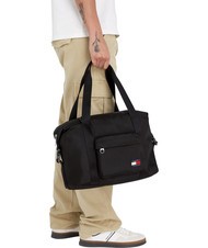 TOMMY HILFIGER TOMMY JEANS ESSENTIAL DAILY  Borsoncino weekender con tracolla black - Borsoni - 4