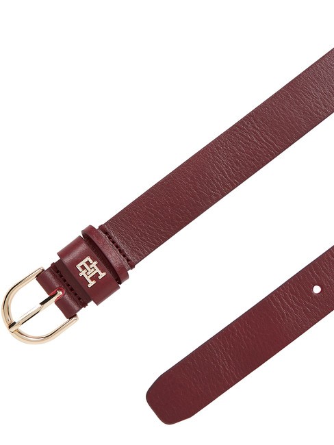 ESSENTIAL EFFORTLESS Cintura in pelle Made in Italy oxblood - Cinture