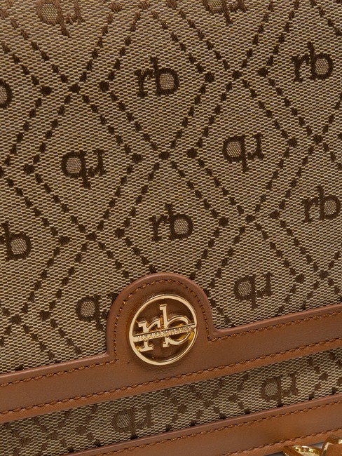 FRIDA Borsa cartelletta in tessuto jacquard naturale - Borse Donna