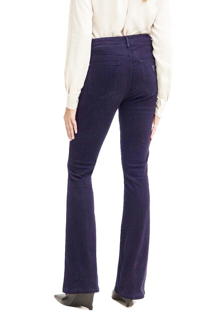 SEXY FLARE Pantalone stretch effetto vellutato suiting blue - Pantaloni Donna