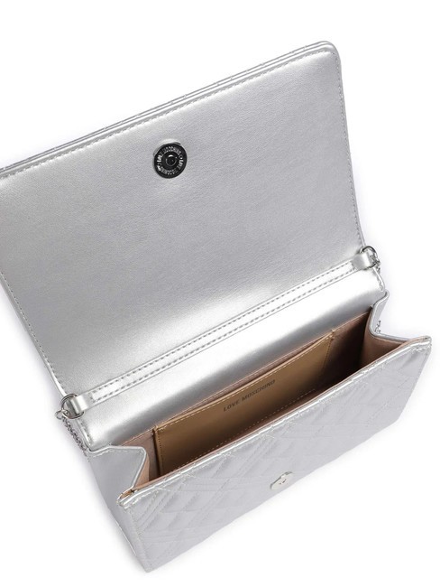 QUILTED Pochette con tracolla catena silver - Borse Donna