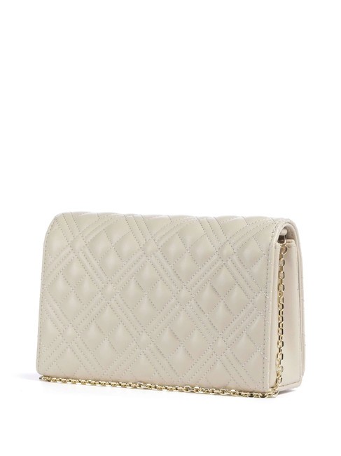 QUILTED Borsa con flap a tracolla avorio - Borse Donna