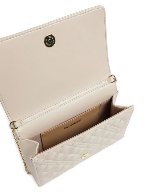 QUILTED Borsa con flap a tracolla avorio - Borse Donna
