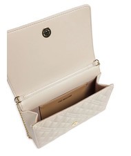 LOVE MOSCHINO QUILTED Borsa con flap a tracolla avorio - Borse Donna - 4