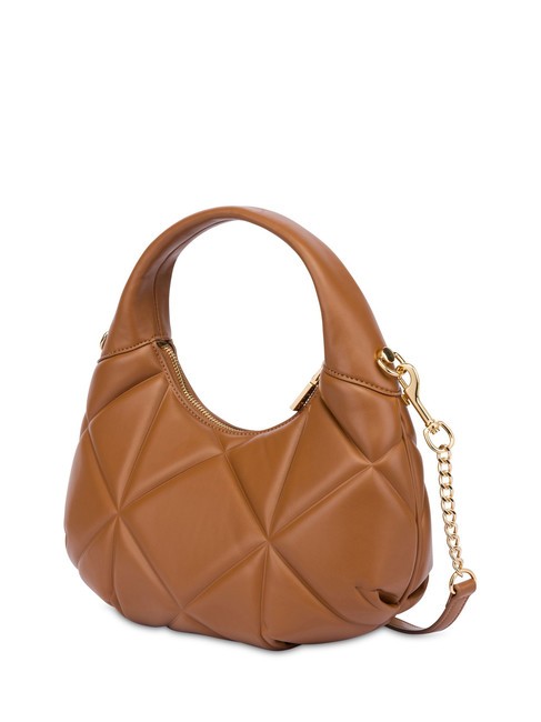GEOMETRIC Borsa a spalla con tracolla cammello - Borse Donna