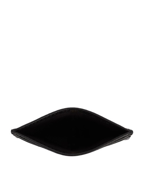 TH CORP Portacard piatto in pelle black - Portafogli Uomo
