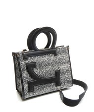 ROCCOBAROCCO ICONIC WOOL Borsa tote con tracolla black/white - Borse Donna - 2