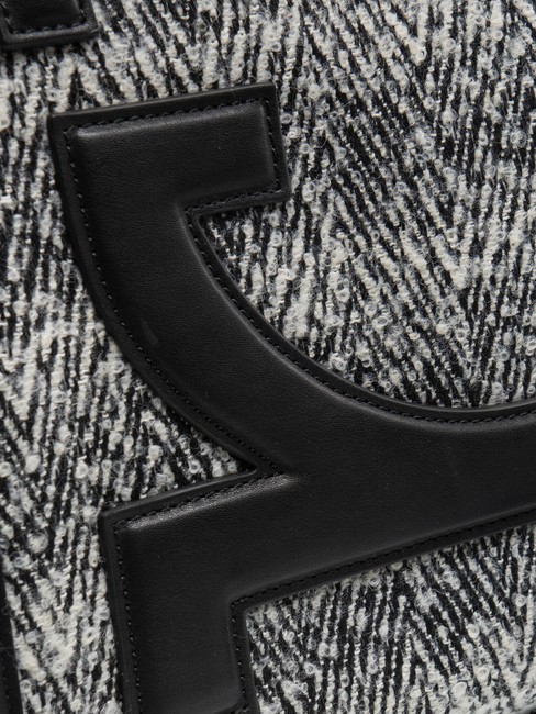 ICONIC WOOL Borsa tote con tracolla black/white - Borse Donna