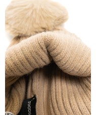 ROCCOBAROCCO PON PON Berretto con risvolto nocciola - Cappelli - 4