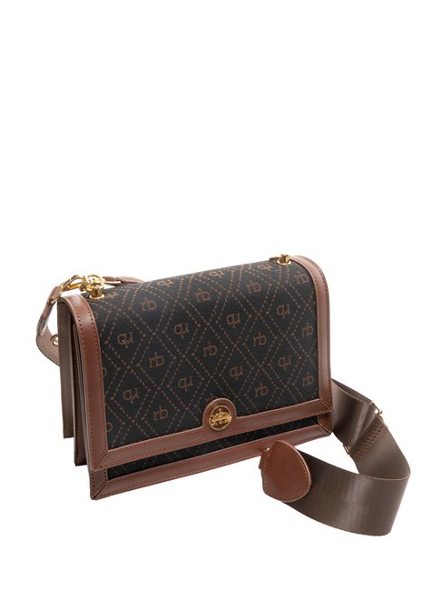 FRIDA Borsa cartelletta in tessuto jacquard cioccolato - Borse Donna