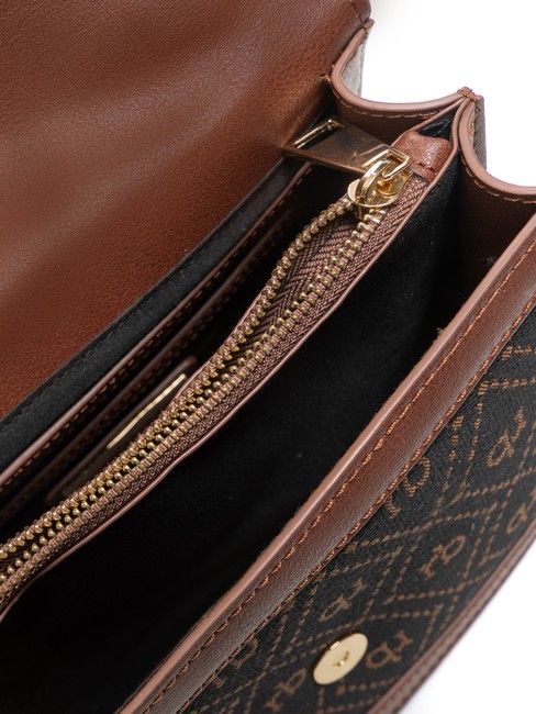 FRIDA Borsa cartelletta in tessuto jacquard cioccolato - Borse Donna