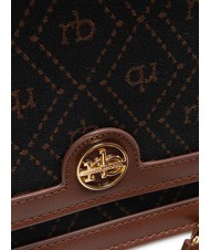 ROCCOBAROCCO FRIDA Borsa cartelletta in tessuto jacquard cioccolato - Borse Donna - 4