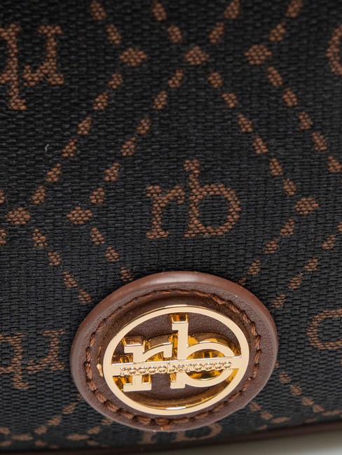 FRIDA Borsa hobo in tessuto jacquard cioccolato - Borse Donna