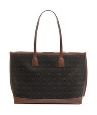 ROCCOBAROCCO FRIDA Borsa shopping in tessuto jacquard cioccolato - Borse Donna - 4