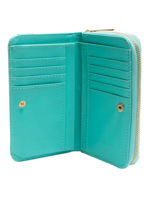 BRIGITTE Portamonete grande con flap celeste - Portafogli Donna