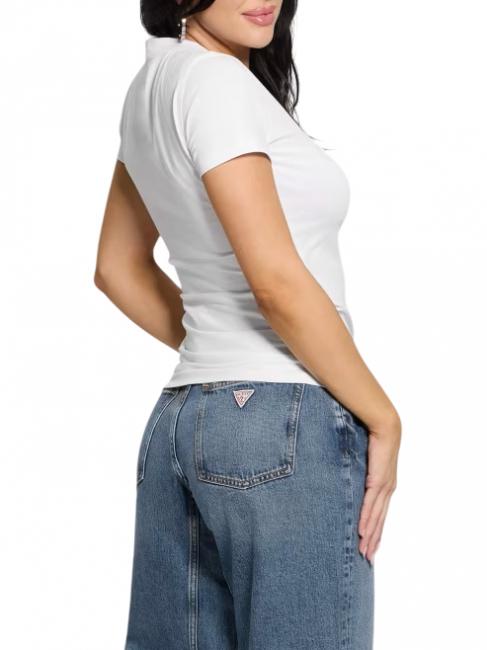 SS CN SHINY TRIANGLE  T-Shirt in cotone purwhite - T-shirt e Top Donna