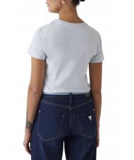 GUESS SS SCRIPT LACE LOGO EASY  T-Shirt in cotone airway blue - T-shirt e Top Donna - 2
