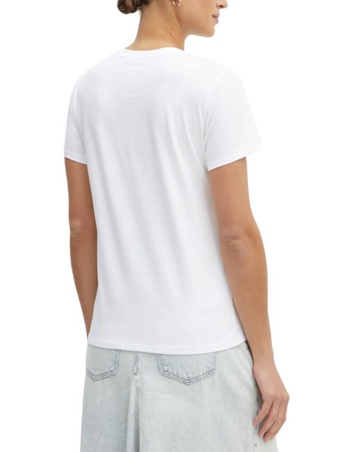 SS SCRIPT LACE LOGO EASY  T-Shirt in cotone purwhite - T-shirt e Top Donna