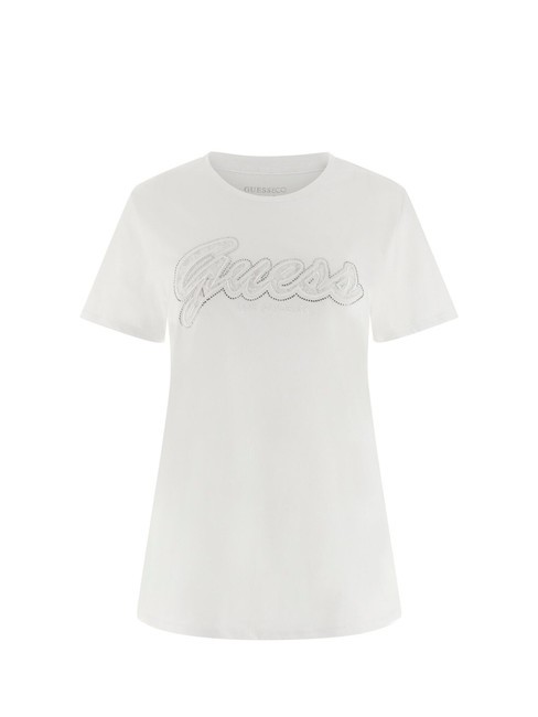 SS SCRIPT LACE LOGO EASY  T-Shirt in cotone purwhite - T-shirt e Top Donna