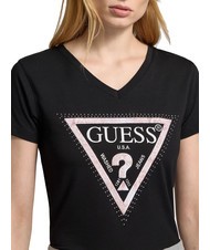 GUESS SS VN PYTHON TRIANGLE T-shirt a maniche corte jetbla - T-shirt e Top Donna - 3