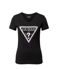 GUESS SS VN PYTHON TRIANGLE T-shirt a maniche corte jetbla - T-shirt e Top Donna - 4