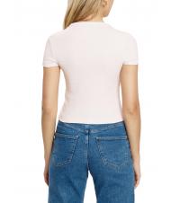 GUESS SS CN RIB LOGO T-shirt a maniche corte low key pink - T-shirt e Top Donna - 2