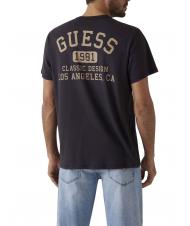 GUESS BSC CLASSIC T-Shirt in cotone jet black multi - T-shirt Uomo - 2