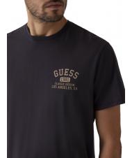 GUESS BSC CLASSIC T-Shirt in cotone jet black multi - T-shirt Uomo - 3