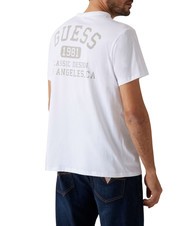 GUESS BSC CLASSIC T-Shirt in cotone purwhite - T-shirt Uomo - 2
