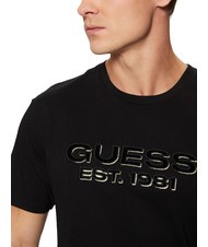GUESS SS BSC VELVET LOGO  T-Shirt in cotone jetbla - T-shirt Uomo - 3