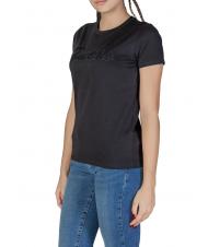 GUESS SS SCRIPT LACE LOGO EASY  T-Shirt in cotone - T-shirt e Top Donna