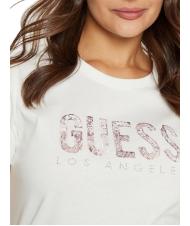 GUESS SS CN PYTHON T-Shirt in cotone cremwhi - T-shirt e Top Donna - 3