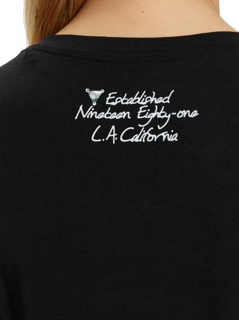 SS CN TRIANGLE FLOWER T-Shirt in cotone jetbla - T-shirt e Top Donna