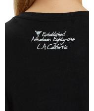 GUESS SS CN TRIANGLE FLOWER T-Shirt in cotone jetbla - T-shirt e Top Donna - 4